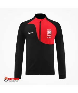 Veste d'entraînement de la Corée du Sud Noir et rouge 2022/23