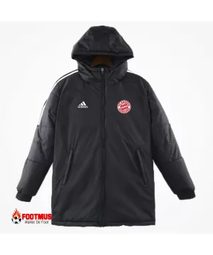 Veste d'entraînement en coton Bayern Munich noir et blanc