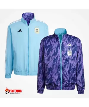 Veste de survêtement réversible Anthem Argentine Bleu/violet Coupe du monde 2022