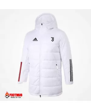 Veste longue d'entraînement d'hiver Juventus blanche 2021/22