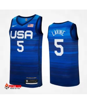 Zach Lavine USA Jeux Olympiques 2021 - Bleu